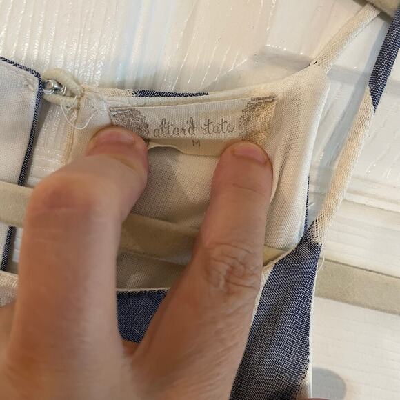 Altar'd State Blue and White Halter Mini Sundress. Size Medium - Picture 5 of 12